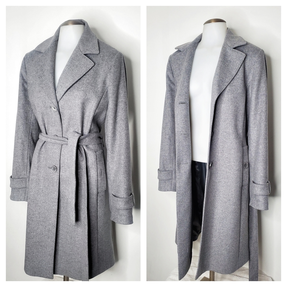 Cinzia Rocca Due | Virgin Wool Belted Coat with Notch Collar
